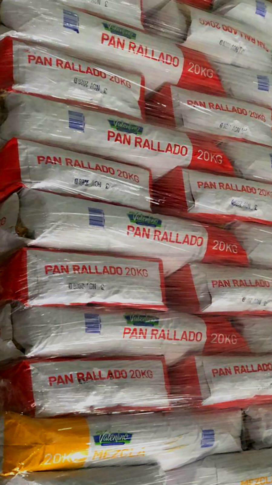 Pan rallado Valentino 20kg